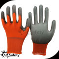 SRSAFETY Orange Polyester Palm Coated PU working Gloves/hand glvoes